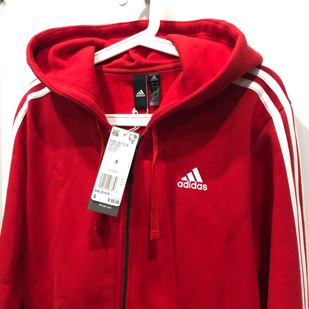 [NWT] ADIDAS UNISEX FLEECE SWEATSHIRT HOODIE SMALL